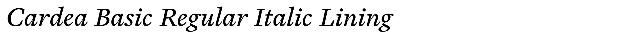 Cardea Basic Regular Italic Lining image